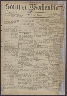 Sorauer Wochenblatt, Nr. 1. (5. Januar 1886)
