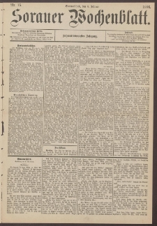 Sorauer Wochenblatt, Nr. 15. (6. Februar 1886)