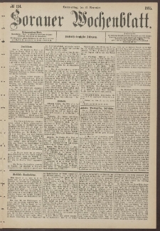 Sorauer Wochenblatt, No. 134. (12. November 1885)