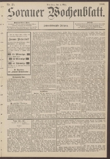 Sorauer Wochenblatt, Nr. 25. (2. März 1886)