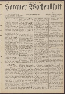 Sorauer Wochenblatt, Nr. 27. (6. März 1886)