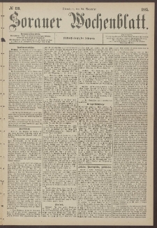 Sorauer Wochenblatt, No. 139. (24. November 1885)