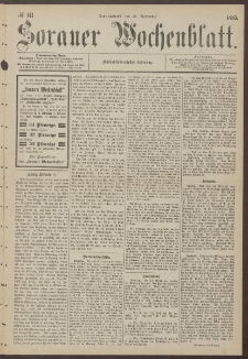 Sorauer Wochenblatt, No. 141. (28. November 1885)