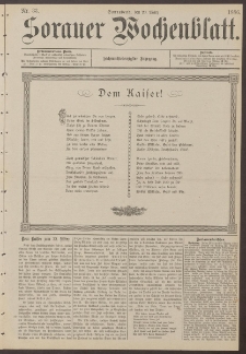 Sorauer Wochenblatt, Nr. 33. (20. März 1886)