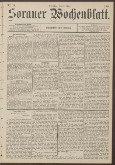 Sorauer Wochenblatt, Nr. 34. (23. März 1886)