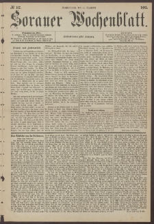 Sorauer Wochenblatt, No. 147. (12. December 1885)