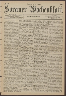 Sorauer Wochenblatt, No. 148. (15. December 1885)