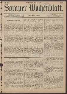 Sorauer Wochenblatt, No. 71. (17. Juni 1876)