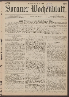 Sorauer Wochenblatt, No. 76. (29. Juni 1876)