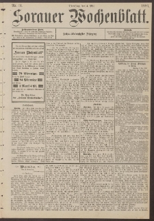 Sorauer Wochenblatt, Nr. 51. (4. Mai 1886)