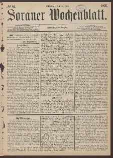 Sorauer Wochenblatt, No. 81. (11. Juli 1876)