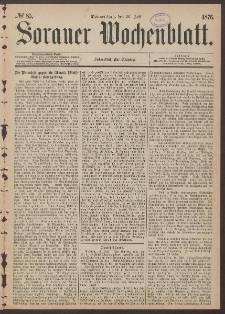 Sorauer Wochenblatt, No. 83. (15. Juli 1876)