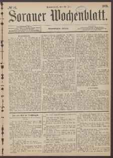 Sorauer Wochenblatt, No. 86. (22. Juli 1876)
