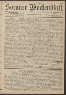 Sorauer Wochenblatt, Nr. 78. (8. Juli 1886)