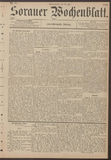 Sorauer Wochenblatt, Nr. 85. (24. Juli 1886)