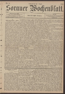 Sorauer Wochenblatt, Nr. 91. (7. August 1886)