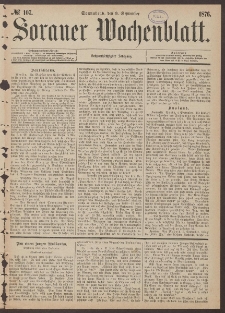 Sorauer Wochenblatt, No. 107. (9. September 1876)