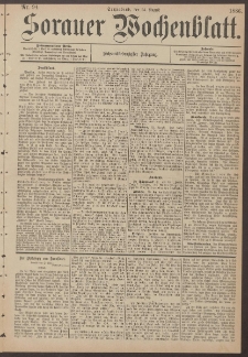 Sorauer Wochenblatt, Nr. 94. (14. August 1886)