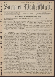 Sorauer Wochenblatt, No. 114. (26. September 1876)