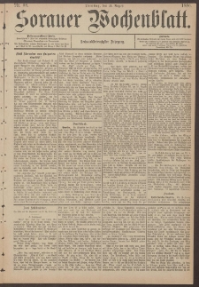 Sorauer Wochenblatt, Nr. 98. (24. August 1886)