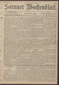 Sorauer Wochenblatt, Nr. 100. (28. August 1886)