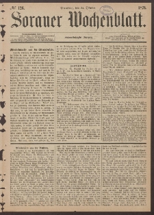 Sorauer Wochenblatt, No. 126. (24. Oktober 1876)