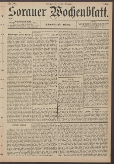 Sorauer Wochenblatt, Nr. 106. (11. September 1886)