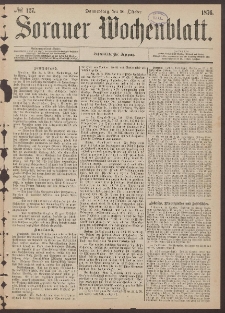 Sorauer Wochenblatt, No. 127. (26. Oktober 1876)