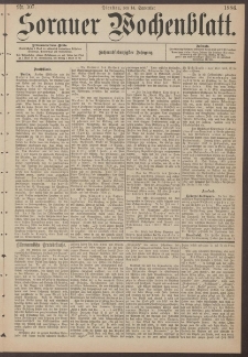 Sorauer Wochenblatt, Nr. 107. (14. September 1886)