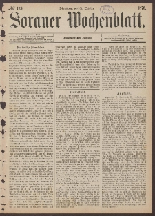 Sorauer Wochenblatt, No. 129. (31. Oktober 1876)