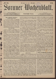 Sorauer Wochenblatt, No. 131. (4. November 1876)