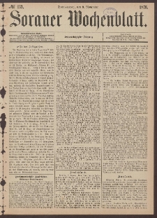 Sorauer Wochenblatt, No. 133. (9. November 1876)