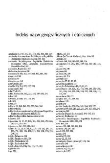 Współczesne konflikty zbrojne - Indeks nazw geograficznych i etnicznych