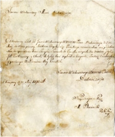 [List M[arcina] Plucińskiego do Józefa Mielżyńskiego]