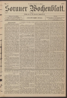 Sorauer Wochenblatt, Nr. 6. (13. Januar 1887)
