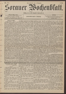 Sorauer Wochenblatt, Nr. 142. (4. December 1886)
