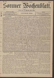 Sorauer Wochenblatt, Nr. 143. (7. December 1886)