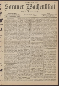 Sorauer Wochenblatt, Nr. 9. (20. Januar 1887)