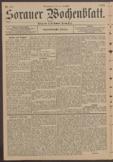 Sorauer Wochenblatt, Nr. 151. (25. December 1886)