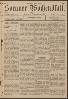 Sorauer Wochenblatt, Nr. 25. (27. Februar 1892)