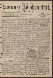 Sorauer Wochenblatt, Nr. 16. (5. Februar 1887)