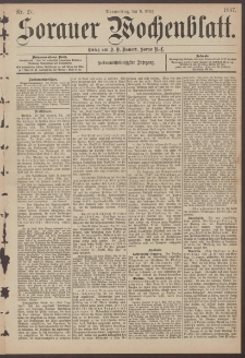 Sorauer Wochenblatt, Nr. 27. (3. M&auml;rz 1887)
