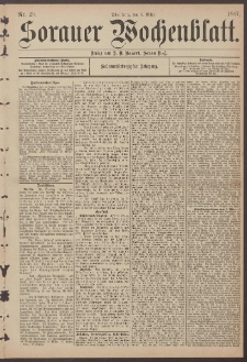 Sorauer Wochenblatt, Nr. 29. (8. M&auml;rz 1887)