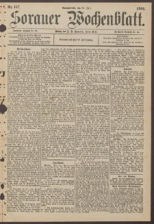 Sorauer Wochenblatt, Nr. 167. (21. Juli 1894)