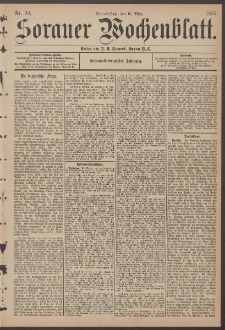 Sorauer Wochenblatt, Nr. 30. (10. M&auml;rz 1887)