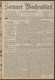 Sorauer Wochenblatt, Nr. 41. (2. April 1892)