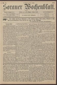 Sorauer Wochenblatt, Nr. 45. (7. April 1892)