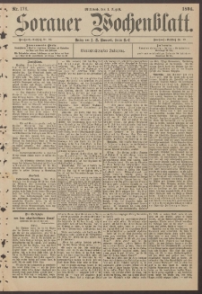 Sorauer Wochenblatt, Nr. 176. (1. August 1894)
