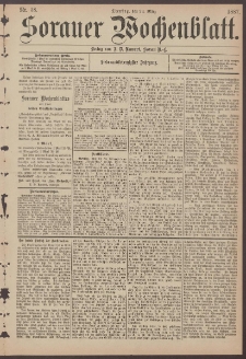 Sorauer Wochenblatt, Nr. 38. (29. M&auml;rz 1887)