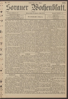 Sorauer Wochenblatt, Nr. 177. (2. August 1894)